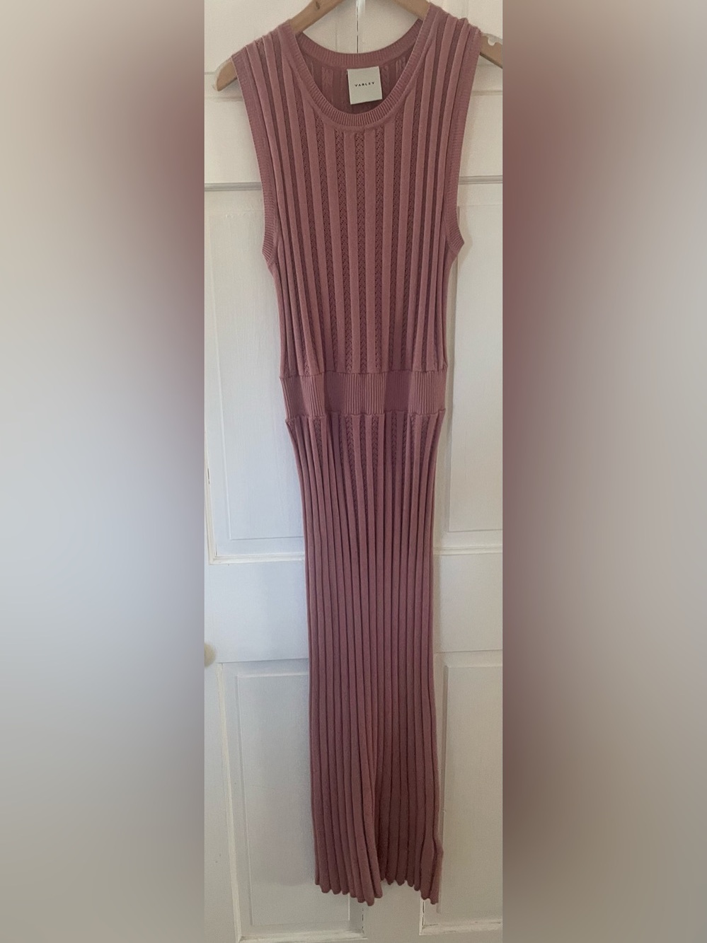Varley Florian Knit Midi Dress in Dusty Rose Small NWOT - Picture 3 of 10